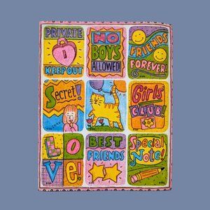 10/$25 Vintage 90s Girls Club Sticker Sheet Secret-Club Energy